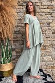 Lina Linen Blend Smock Over Shirt Washed Khaki
